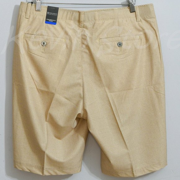 Pebble Beach Men’s Dry-Luxe Performance Shorts Yellow-gray - Picture 5 of 8